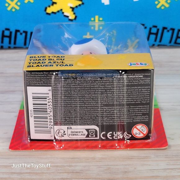 Jakks Pacific Super Mario Blue Toad 2.5" World of Nintendo Collectible Figure - Picture 3 of 7